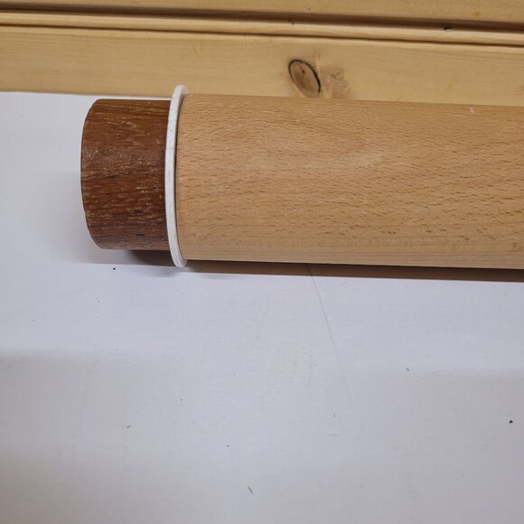 Galloping Gourmet Rolling Pin 1970s Denmark Adjustable Wood 20'' Used - Picture 4 of 7